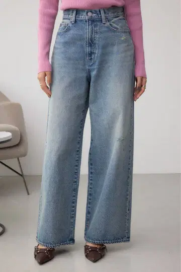 오버 다이 와이드 스트레이트 M AZUL DENIM