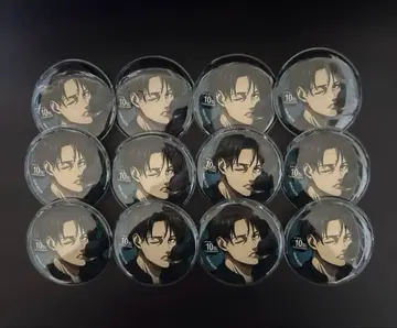 진격의 거인 카라테츠 캔뱃지 리바이 12점