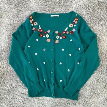 OLIVE des OLIVE 레트로 자수 가디건