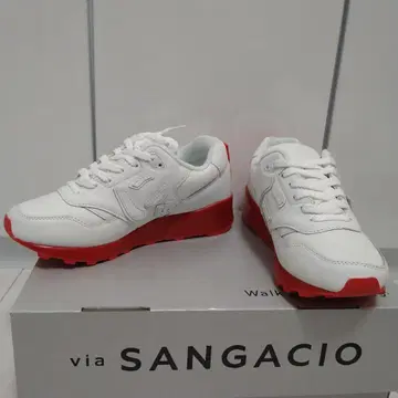 via SANGACIO 화이트/레드 스니커즈