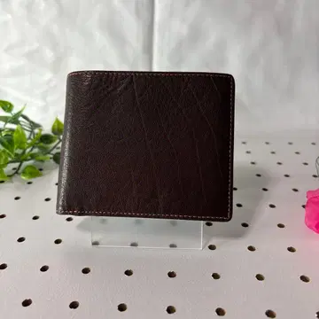 다크 브라운 가죽 접이식 지갑