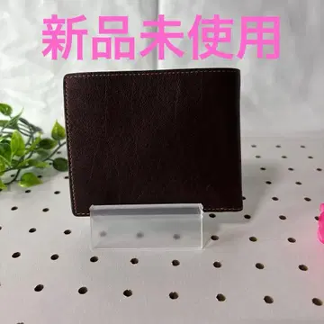 다크 브라운 가죽 접이식 지갑