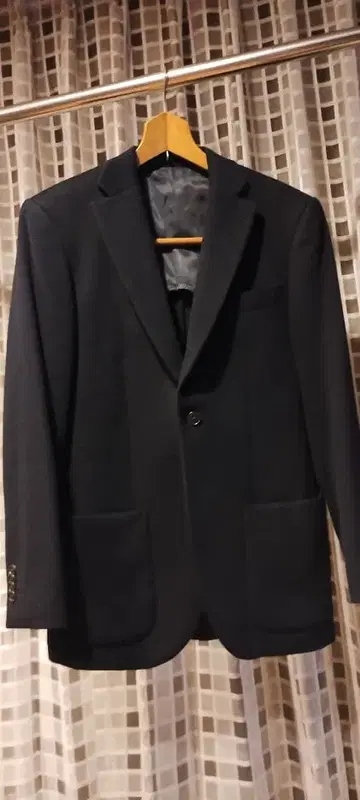 네이비 싱글 버튼 자켓