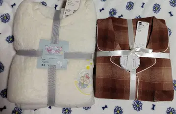 치이카와 x 유니클로 플리스 세트와 GU 플란넬 파자마 세트