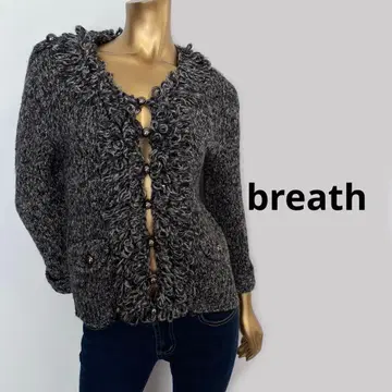 [ 4737 ] breath 니트 가디건 정가 2만 엔 M 모헤어 울