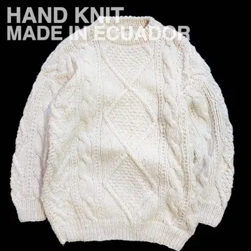 에콰도르제 핸드 니트 아란 니트 피셔맨 니트 빅 사이즈