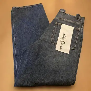 Mile Over 하이 라이즈 스트레이트 데님 블루