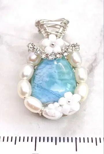 귀여운 라리마 펜던트 탑 와이어 아트 주얼리