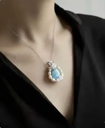 귀여운 라리마 펜던트 탑 와이어 아트 주얼리