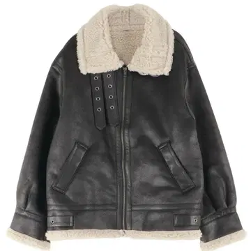 페이크 무스탕 보아 블루종 ungrid