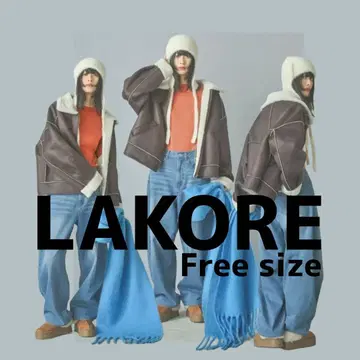 LAKORE 브라운 무스탕 자켓 프리 사이즈