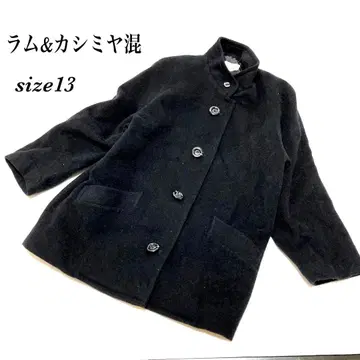 새상품급 라무&캐시미어 혼방 울 하프 코트 여성용 13사이즈