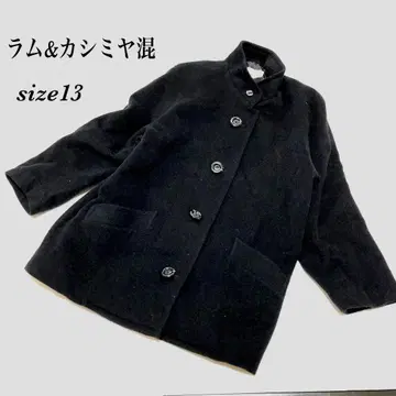 새상품급 라무&캐시미어 혼방 울 하프 코트 여성용 13사이즈