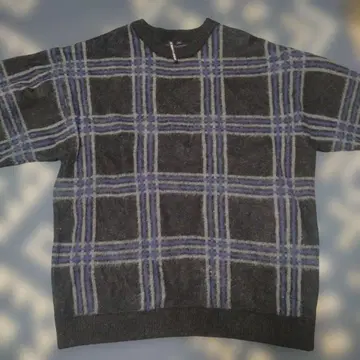 HK WORKS LONDON 체크 무늬 니트 스웨터