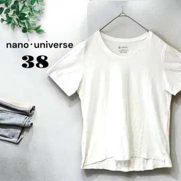 나노 유니버스 38 화이트 T셔츠 무지 심플 이너 레이어드 구제 의류