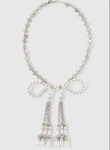 진주 리본 체인 네크리스 타나카 다이스케