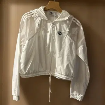 adidas 화이트 후드 부착 후드티 J/S