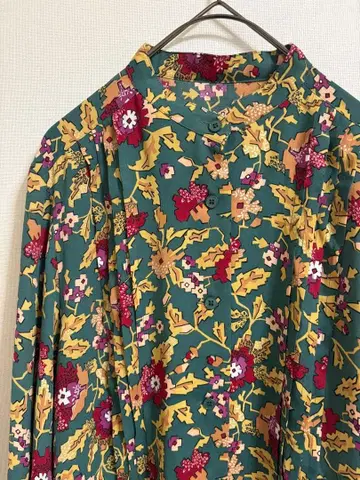 유키코 하나이 빈티지 꽃무늬 블라우스 레트로 Yukiko Hanai