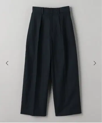 BEAUTY & YOUTH 코튼 개버딘 턱 팬츠 (NAVY)