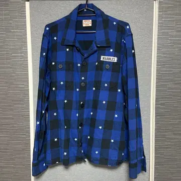 Marbles 체크 무늬 긴팔 셔츠