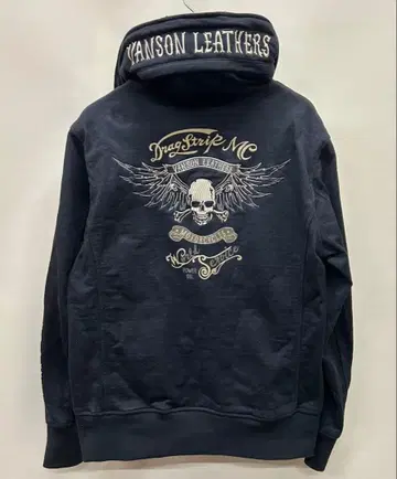 VANSON 볼륨 넥 후드티 XL 스컬 해골