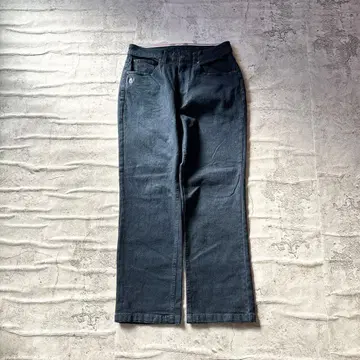 DUNLOP REFINED 데님 스트레이트 S 네이비 워크 팬츠