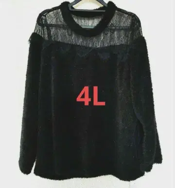 여성용 니트 허벅지 니트 레이스 포함 니트 블랙 4L