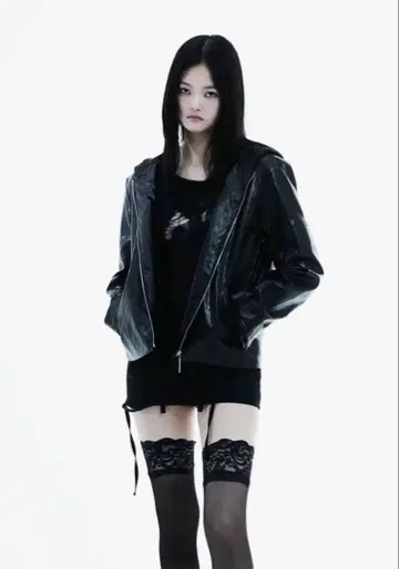 theredthread S leather jacket long