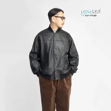 YOUSED REMAKE LEATHER STADIUM JUMPER