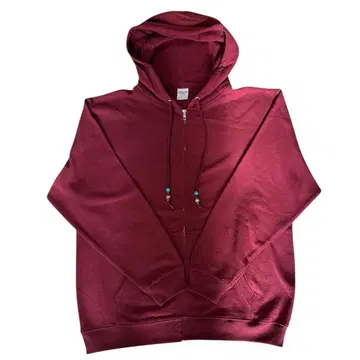 [ 새상품 ] [ 아메카지 ] 풀 집업 후드티 레드 무지 후드티 L