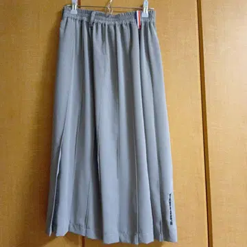 PERSON'S 그레이 플리츠 스커트 롱