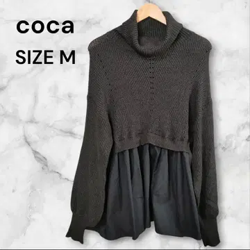 새상품급 coca 코카 터틀넥 니트 긴팔 M 그레이