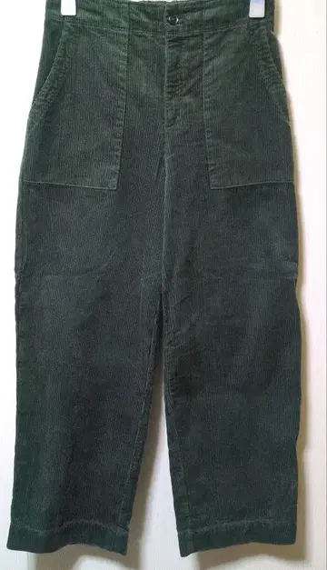 리플래티쉽스 여성용 다크 그린 코듀로이 와이드 팬츠