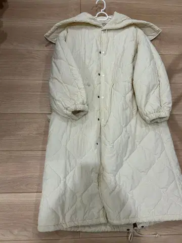 퀼팅 롱 코트 세일러 카라