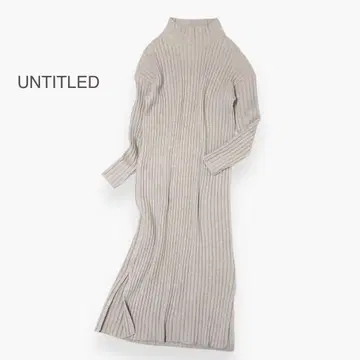 새상품급 UNTITLED 캐시미어 혼방 울 보틀넥 니트 원피스 2