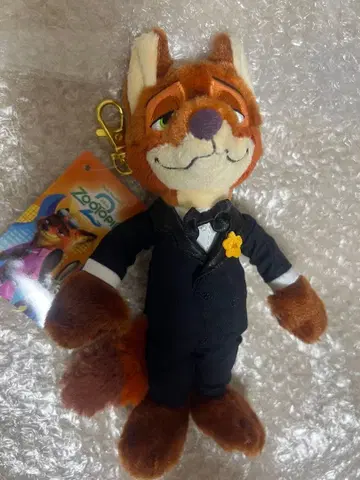 주토피아 디즈니 닉 봉제 인형 키링 체인 매장 한정판