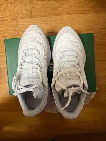 LACOSTE 스니커즈 화이트 끈 포함