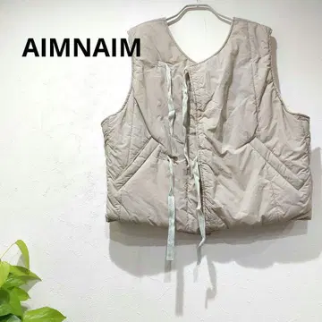 AIMNAIM 에임네임 퀼팅 베스트 베이지