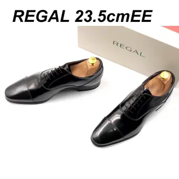 미사용 REGAL 리갈 23.5cmEE 31TR 스트레이트 팁 블랙