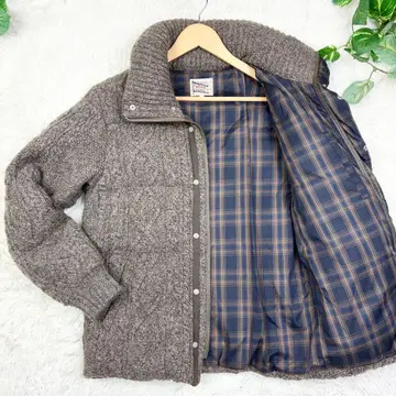 새상품급 더 더퍼 오브 세인트 조지 케이블 니트 다운 자켓 L 카멜