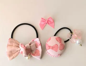 리본 & 펄 머리끈