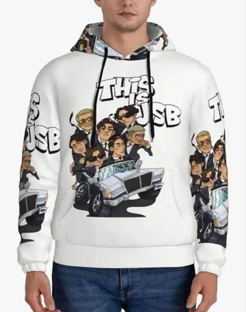 기간 한정 산다이메 화이트 후드티 THISISJSB 디자인