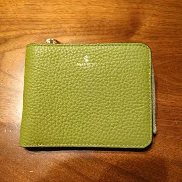 새상품 페레볼사 접이식 지갑 올리브 그린 소가죽