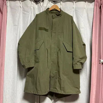 올리브색 롱 기장 모즈 코트