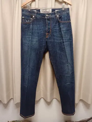 JACOB COHEN 다크 블루 테이퍼드 청바지