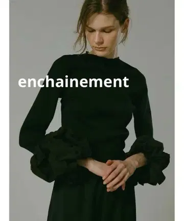 enchainement 볼륨 슬리브 니트탑