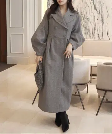 레이디 코쿤 실루엣 코트