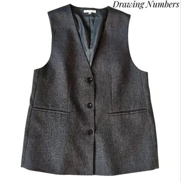 [드로잉넘버스] 새상품급 백 벨트 베스트 38 차콜 그레이