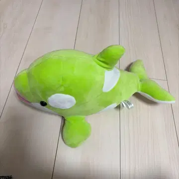 고베 스마 월드 범고래 옐로우 그린 봉제 인형
