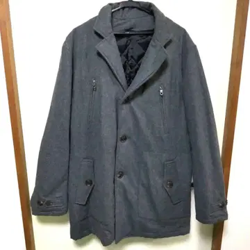 그레이 울 혼방 코트